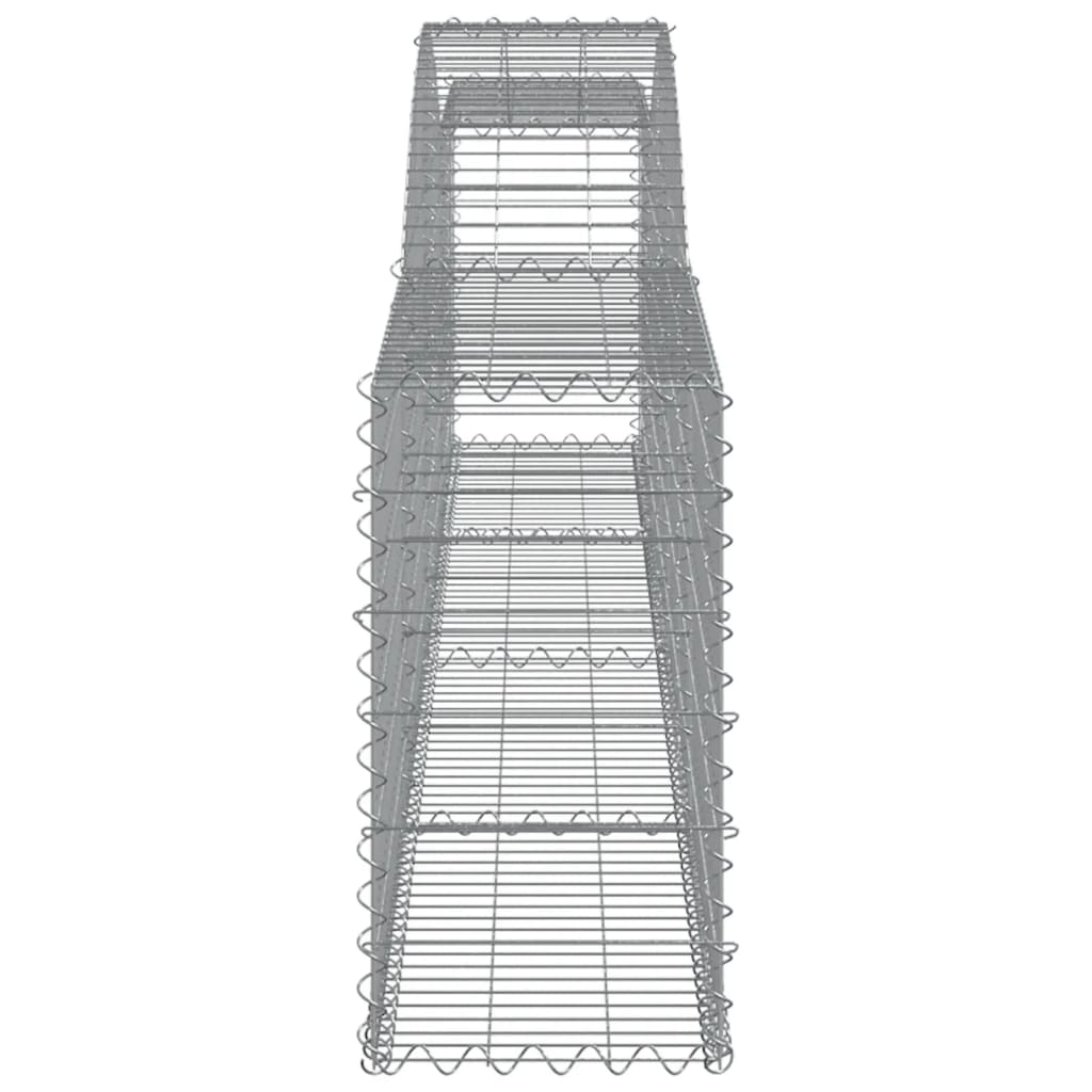 buede gabionkurve 2 stk. 400x30x60/80 cm galvaniseret jern
