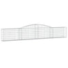 buede gabionkurve 8 stk. 400x30x60/80 cm galvaniseret jern