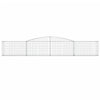 buede gabionkurve 8 stk. 400x30x60/80 cm galvaniseret jern