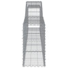 buede gabionkurve 8 stk. 400x30x60/80 cm galvaniseret jern