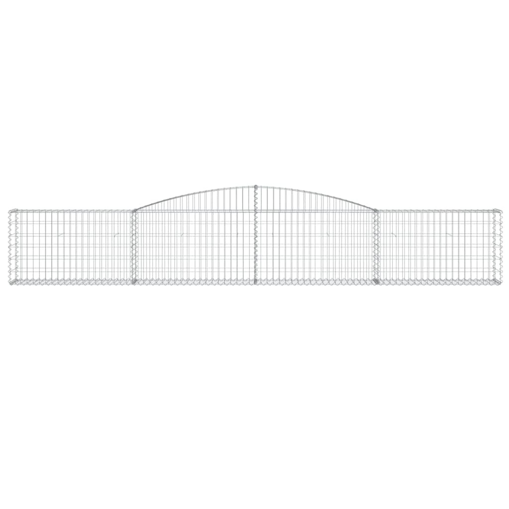 buede gabionkurve 10 stk. 400x30x60/80 cm galvaniseret jern