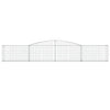 buede gabionkurve 10 stk. 400x30x60/80 cm galvaniseret jern