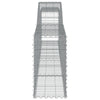 buede gabionkurve 10 stk. 400x30x60/80 cm galvaniseret jern