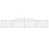 buede gabionkurve 15 stk. 400x30x60/80 cm galvaniseret jern