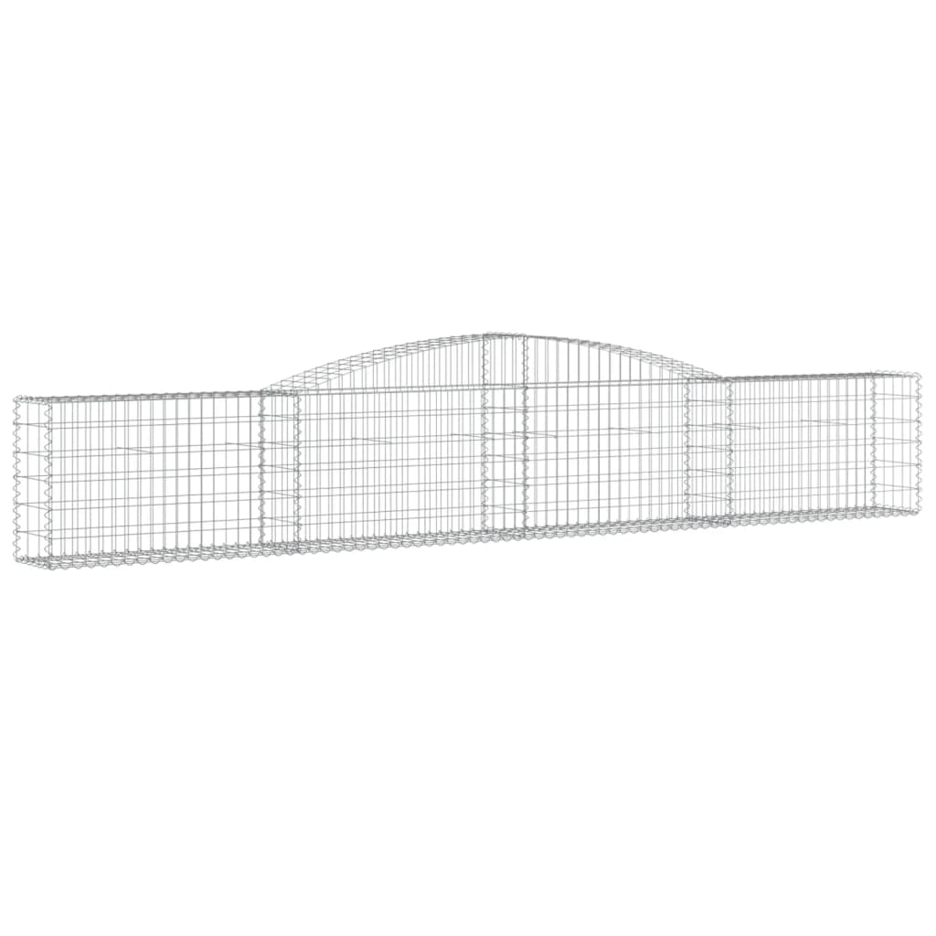 buede gabionkurve 20 stk. 400x30x60/80 cm galvaniseret jern