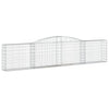 buede gabionkurve 8 stk. 400x30x80/100 cm galvaniseret jern