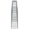 buede gabionkurve 8 stk. 400x30x80/100 cm galvaniseret jern