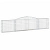 buede gabionkurve 10 stk. 400x30x80/100 cm galvaniseret jern