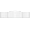 buede gabionkurve 10 stk. 400x30x80/100 cm galvaniseret jern