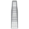 buede gabionkurve 15 stk. 400x30x80/100 cm galvaniseret jern