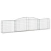 buede gabionkurve 25 stk. 400x30x80/100 cm galvaniseret jern