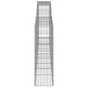 buede gabionkurve 6 stk. 400x30x100/120 cm galvaniseret jern