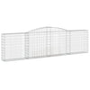 buede gabionkurve 9 stk. 400x30x100/120 cm galvaniseret jern