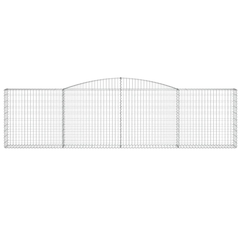buede gabionkurve 9 stk. 400x30x100/120 cm galvaniseret jern
