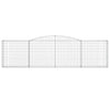 buede gabionkurve 9 stk. 400x30x100/120 cm galvaniseret jern