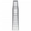 buede gabionkurve 9 stk. 400x30x100/120 cm galvaniseret jern