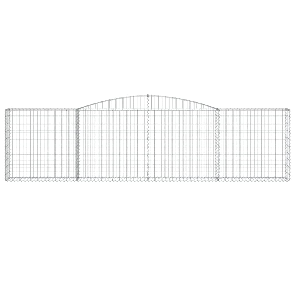 buede gabionkurve 10 stk. 400x30x100/120 cm galvaniseret jern