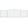 buede gabionkurve 10 stk. 400x30x100/120 cm galvaniseret jern