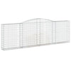 buede gabionkurve 7 stk. 400x30x120/140 cm galvaniseret jern