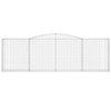 buede gabionkurve 8 stk. 400x30x120/140 cm galvaniseret jern