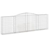 buede gabionkurve 9 stk. 400x30x120/140 cm galvaniseret jern