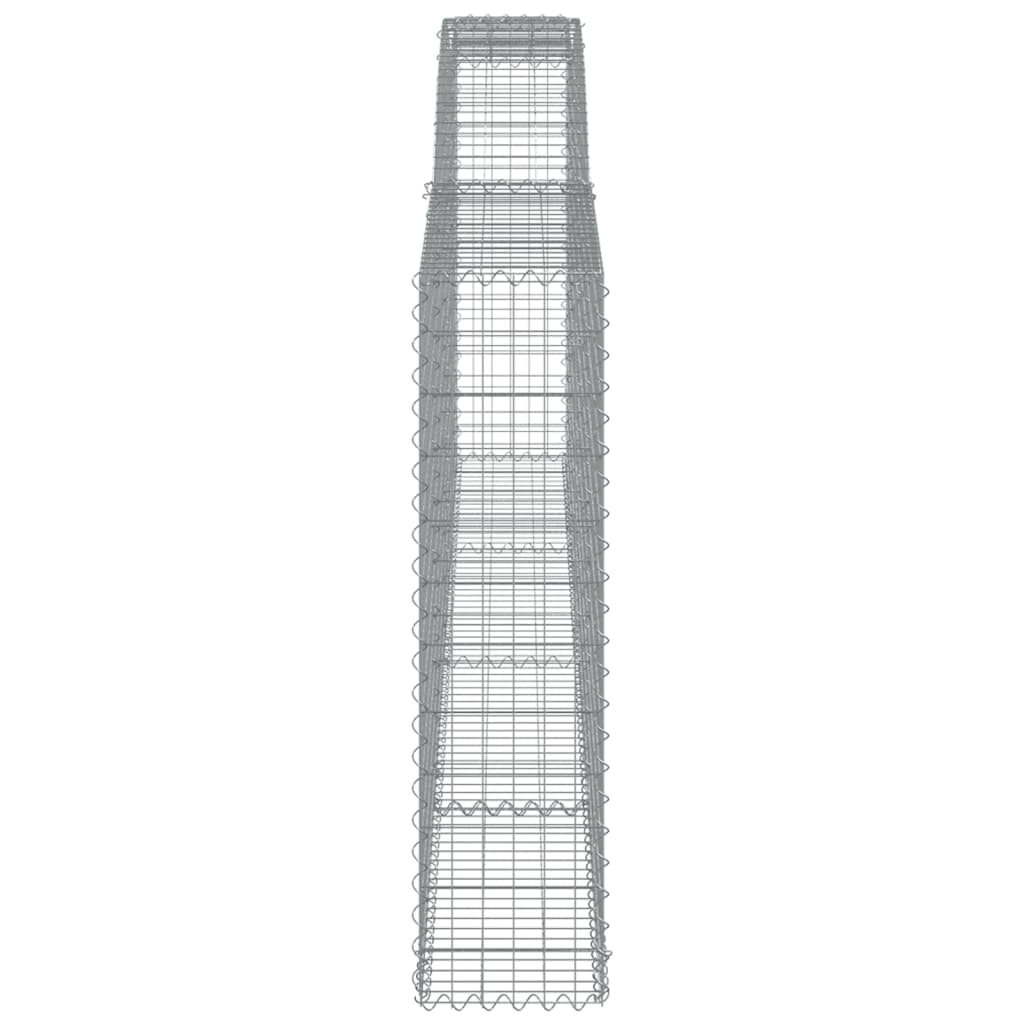 buede gabionkurve 9 stk. 400x30x120/140 cm galvaniseret jern