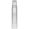 buede gabionkurve 9 stk. 400x30x120/140 cm galvaniseret jern