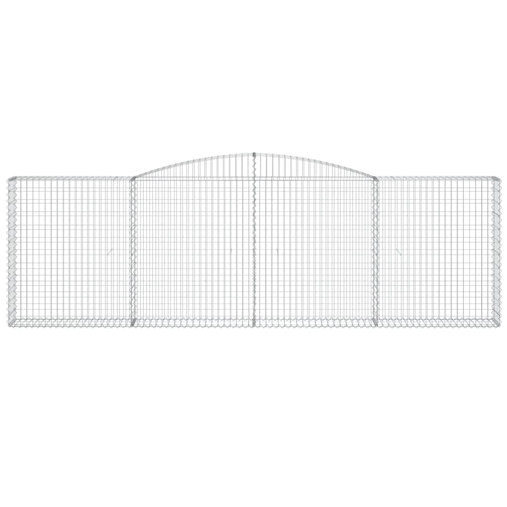 buede gabionkurve 10 stk. 400x30x120/140 cm galvaniseret jern