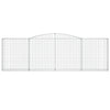buede gabionkurve 10 stk. 400x30x120/140 cm galvaniseret jern