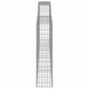 buede gabionkurve 10 stk. 400x30x120/140 cm galvaniseret jern