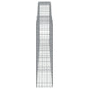 buede gabionkurve 15 stk. 400x30x120/140 cm galvaniseret jern