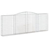 buede gabionkurve 2 stk. 400x30x140/160 cm galvaniseret jern