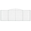 buede gabionkurve 2 stk. 400x30x140/160 cm galvaniseret jern