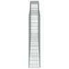 buede gabionkurve 2 stk. 400x30x140/160 cm galvaniseret jern