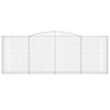 buede gabionkurve 8 stk. 400x30x140/160 cm galvaniseret jern