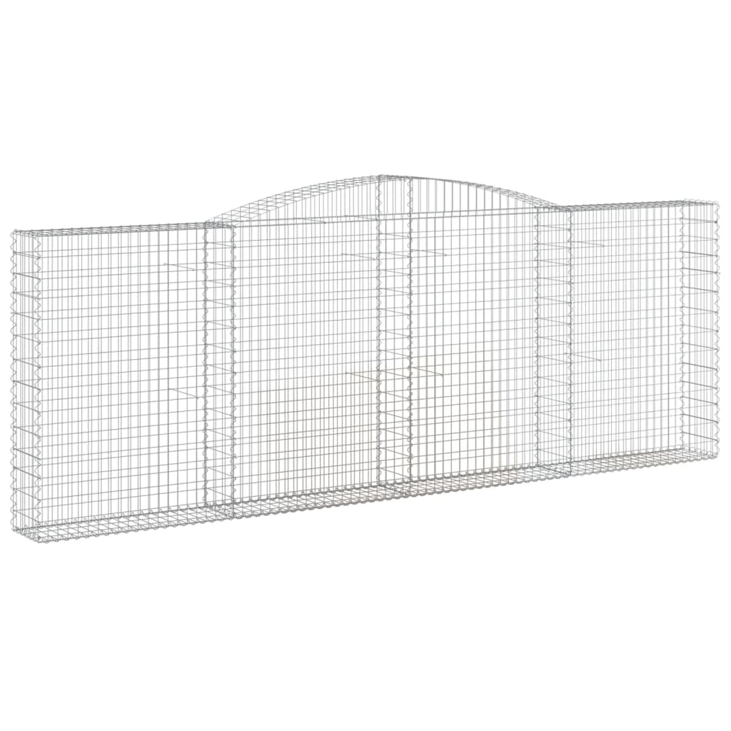 buede gabionkurve 10 stk. 400x30x140/160 cm galvaniseret jern