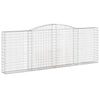 buede gabionkurve 10 stk. 400x30x140/160 cm galvaniseret jern