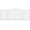 buede gabionkurve 10 stk. 400x30x140/160 cm galvaniseret jern
