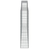 buede gabionkurve 10 stk. 400x30x140/160 cm galvaniseret jern