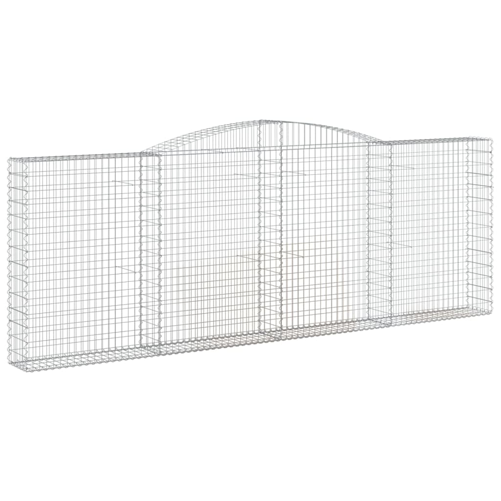 buede gabionkurve 15 stk. 400x30x140/160 cm galvaniseret jern