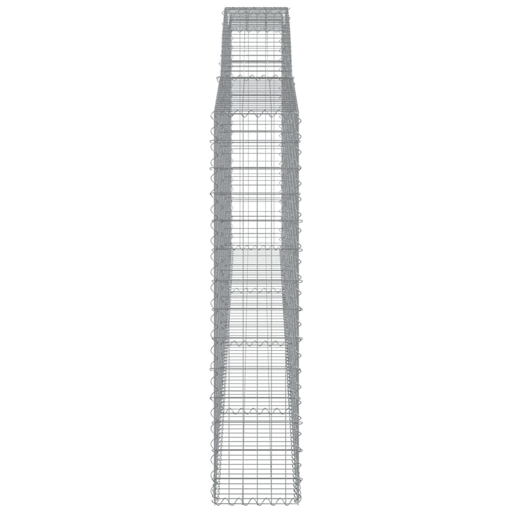 buede gabionkurve 15 stk. 400x30x140/160 cm galvaniseret jern