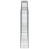 buede gabionkurve 15 stk. 400x30x140/160 cm galvaniseret jern