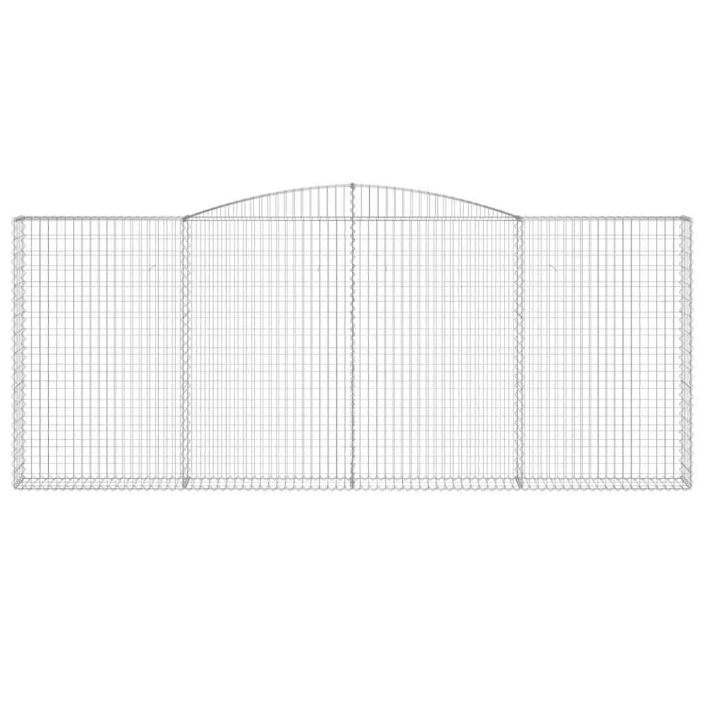 buede gabionkurve 9 stk. 400x30x160/180 cm galvaniseret jern