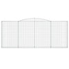 buede gabionkurve 9 stk. 400x30x160/180 cm galvaniseret jern
