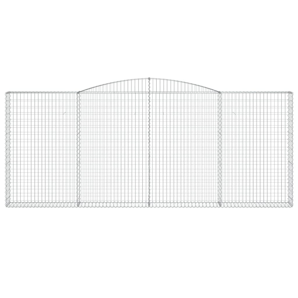 buede gabionkurve 10 stk. 400x30x160/180 cm galvaniseret jern