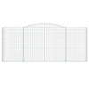 buede gabionkurve 10 stk. 400x30x160/180 cm galvaniseret jern