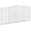 buede gabionkurve 2 stk. 400x30x180/200 cm galvaniseret jern
