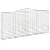 buede gabionkurve 6 stk. 400x30x180/200 cm galvaniseret jern
