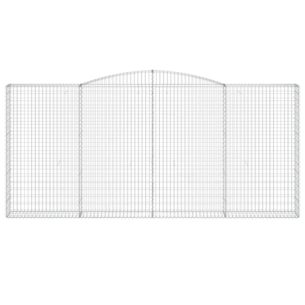 buede gabionkurve 8 stk. 400x30x180/200 cm galvaniseret jern