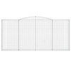buede gabionkurve 8 stk. 400x30x180/200 cm galvaniseret jern